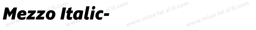 Mezzo Italic字体转换